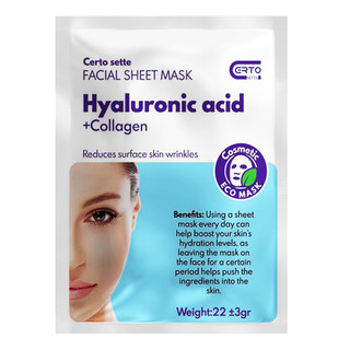 ماسک ورقه ای صورت ضد چروک مدل هیالونیک اسید وزن 22 گرم